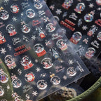 Christmas Crystal Balls Nail Art Stickers Xmas Snowflake Adhesive Embossed Sticker Decals to4505