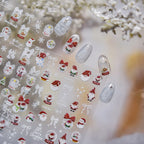 Christmas Jelly Nail Stickers - Santa Snowman Snowflake Holiday Decals