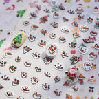 Christmas Nail Art Sticker Santa Claus Snowman Adhesive Embossed Nail Sticker Decals to4627