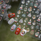 Christmas Nail Art Stickers - Festive 3D Decals for Holiday Manicures to2281