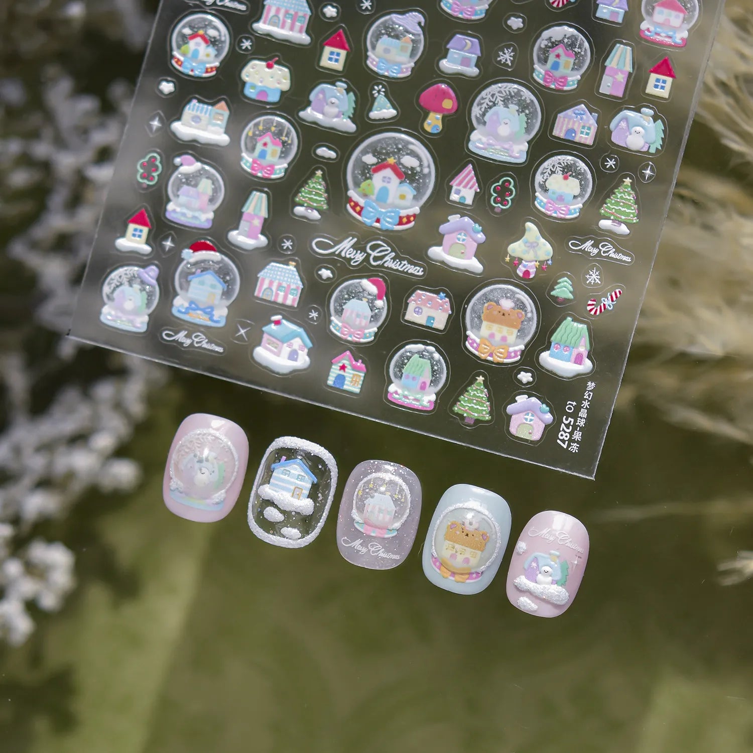 Christmas Nail Art Stickers - Festive 3D Decals for Holiday Manicures to2281