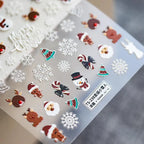  Christmas Nail Art Stickers Adhesive Slider Snowflake Snowman Sticker Decals TS238