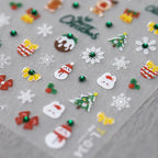 Christmas Nail Art Stickers Adhesive Xmas Snowflake Sticker Decals TL034