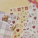 Christmas Nail Stickers - Gold & Red Holiday Decals 6137