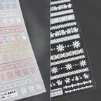 Christmas Snowflake Nail Art Stickers Winter Snowflakes Adhesive Sticker Decals TS269