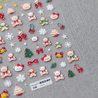 Christmas Snowflake Nail Art Stickers Xmas Tree Bear Sticker Decals