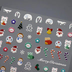 Christmas Theme Nail Art Stickers Adhesive Sliders Christmas Snow Sticker Decals TS3236