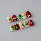 Christmas Tree Deer Nail Art Stickers Xmas Snowman Adhesive Sticker Decals TS3290