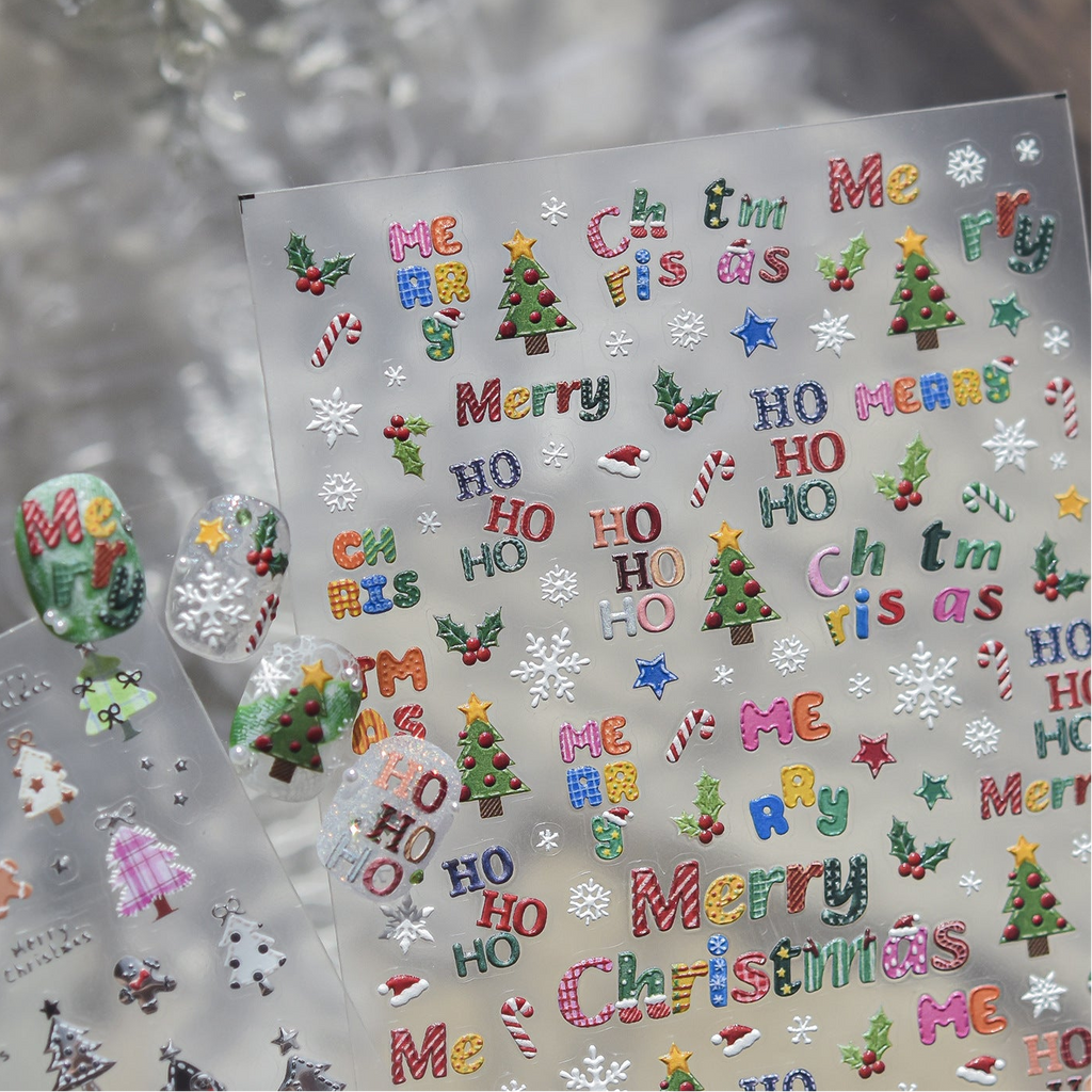 Christmas Tree Nail Art Stickers 