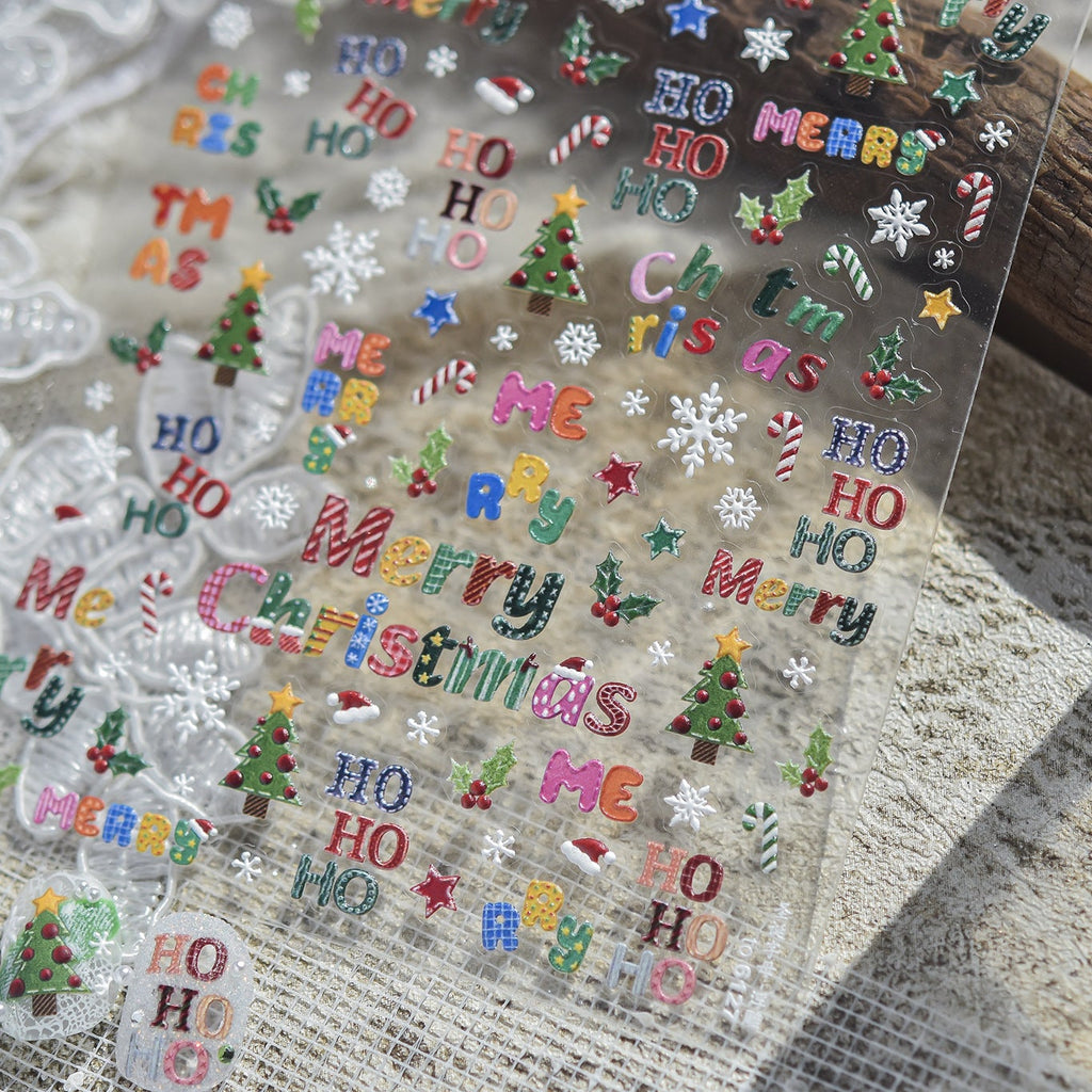 Christmas Tree Nail Art Stickers 
