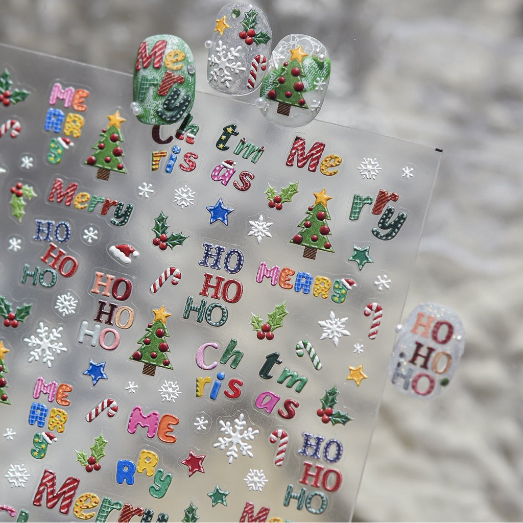 Christmas Tree Nail Art Stickers 