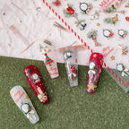 Christmas Tree Nail Art Stickers Adhesive Sliders Embossed Sticker Decals 