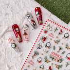 Christmas Tree Nail Art Stickers Adhesive Sliders Embossed Sticker Decals 