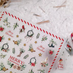 Christmas Tree Nail Art Stickers Adhesive Sliders Embossed Sticker Decals 