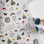 Christmas Tree Nail Art Stickers Adhesive Sticker Decals TS3258