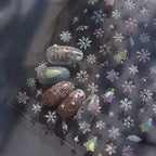 Christmas Tree Nail Art Stickers Shiny Embossed Snowman Sticker Decals to4434