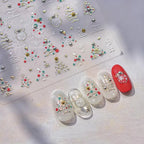 Christmas Tree Nail Art Stickers Shiny Embossed Snowman Sticker Decals to4434