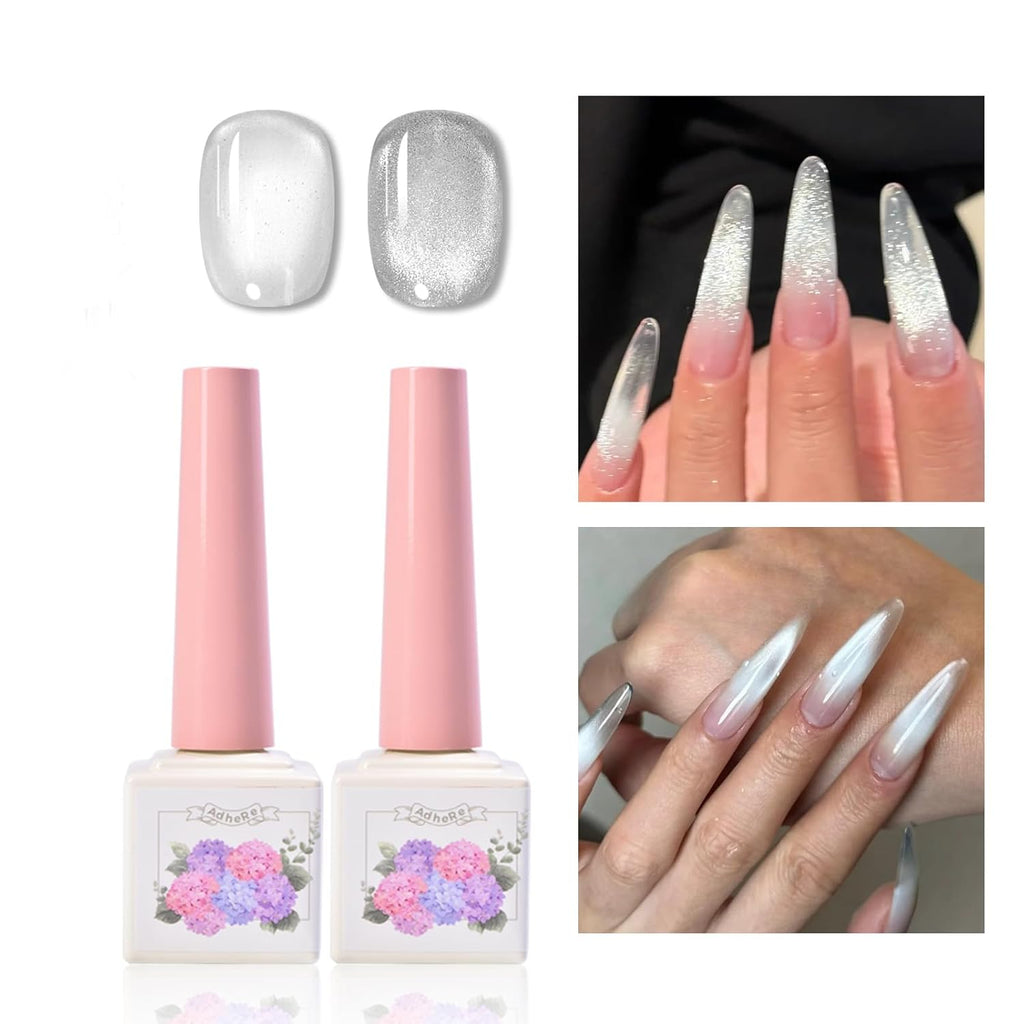 Clear Cat Eye Gel Polish - Glitter Magnetic Nail Gel 12ml