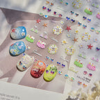 Coconut Girl Summer 5D Nail Stickers | Holographic Beach Nail Art 