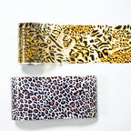 Abstract Amber Leopard Nail Foil Collection - 338