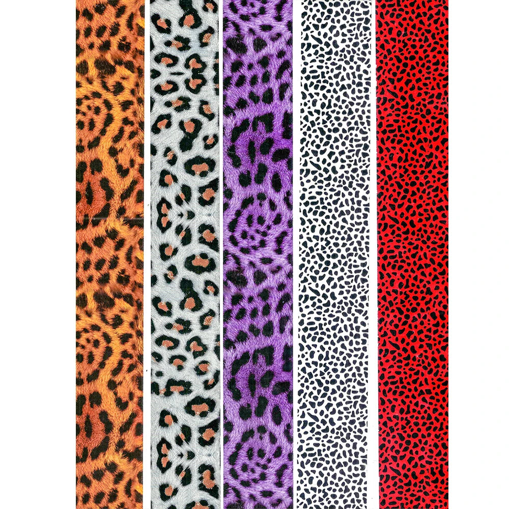 Abstract Amber Leopard Nail Foil Collection - 338