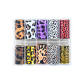 Abstract Amber Leopard Nail Foil Collection - 338