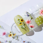 Colorful Flowers Nail Art Stickers Adhesive Daisy Sunflower Floral Sticker Decals TS1474