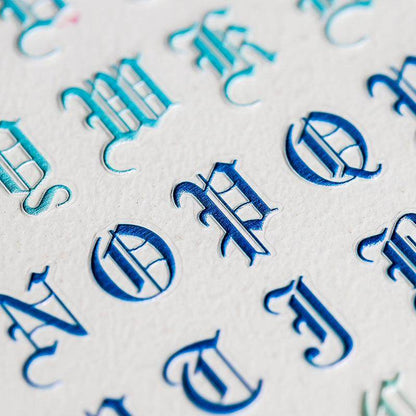 Colorful Initials NailMAD Nail Art Stickers Adhesive Embossed Alphabet Sticker Decals TS681 - Nail MAD
