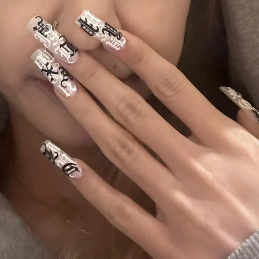 Colorful Initials Nail Art Stickers Adhesive Embossed Alphabet Sticker Decals TS681