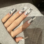 Colorful Initials Nail Art Stickers Adhesive Embossed Alphabet Sticker Decals TS681
