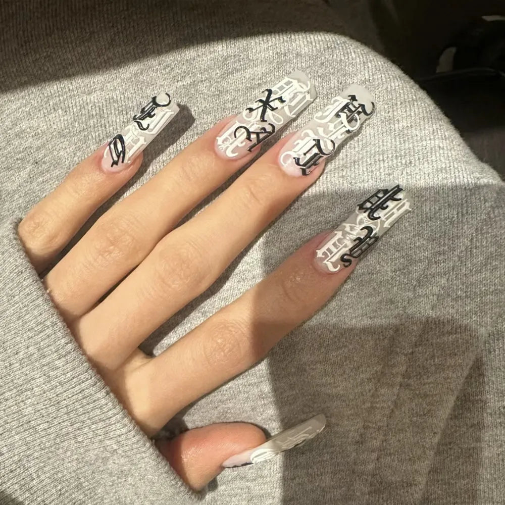 Colorful Initials Nail Art Stickers Adhesive Embossed Alphabet Sticker Decals TS681