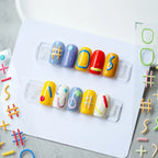 Colorful Line Symbols Nail Art Stickers Adhesive Embossed Lines Sticker Decals KX084