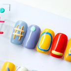 Colorful Line Symbols Nail Art Stickers Adhesive Embossed Lines Sticker Decals KX084