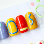 Colorful Line Symbols Nail Art Stickers Adhesive Embossed Lines Sticker Decals KX084