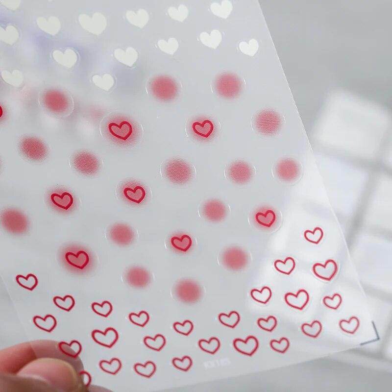 Colorful Love Nail Art Stickers Adhesive Purple Red Heart Sticker Decals TS811 - Nail MAD
