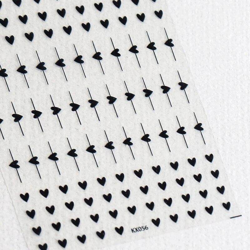 Colorful Love Nail Art Stickers Adhesive Purple Red Heart Sticker Decals TS811 - Nail MAD
