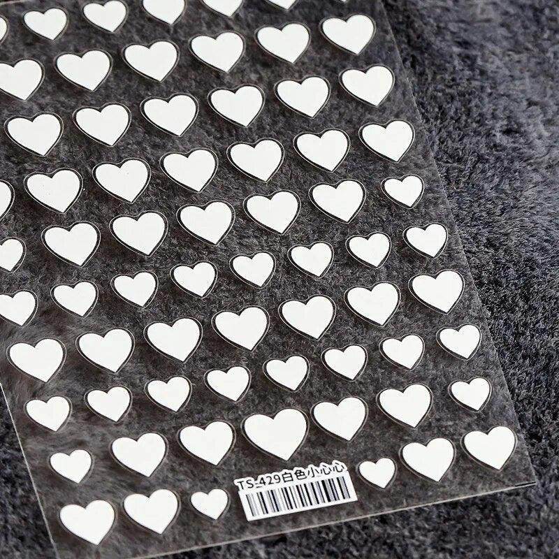 Colorful Love Nail Art Stickers Adhesive Purple Red Heart Sticker Decals TS811 - Nail MAD