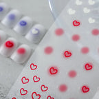 Colorful Love Nail Art Stickers Adhesive Purple Red Love Heart Sticker Decals For Valentine's Day KX055