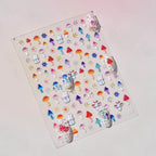 Colorful Mushroom Nail Art Stickers Fantasy Forest Adhesive Jelly Sticker Decals to3972