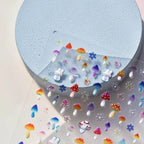 Colorful Mushroom Nail Art Stickers Fantasy Forest Adhesive Jelly Sticker Decals to3972