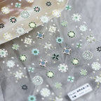 Colorful Nail Art Stickers Adhesive Slider Bohemian Embossed Sticker Decals 