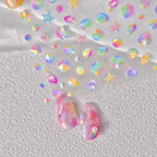 Colorful Shell Nail Art Stickers Adhesive Sea Conch Embossed Sticker Decals