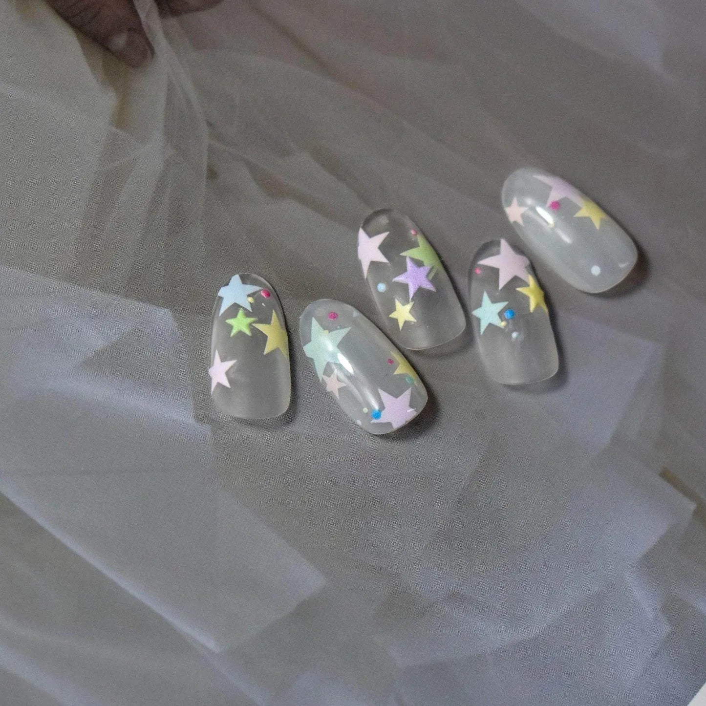 Colorful Star Nail Art Stickers Adhesive Stars Sticker Decals DIY Manicure Accessories to2720