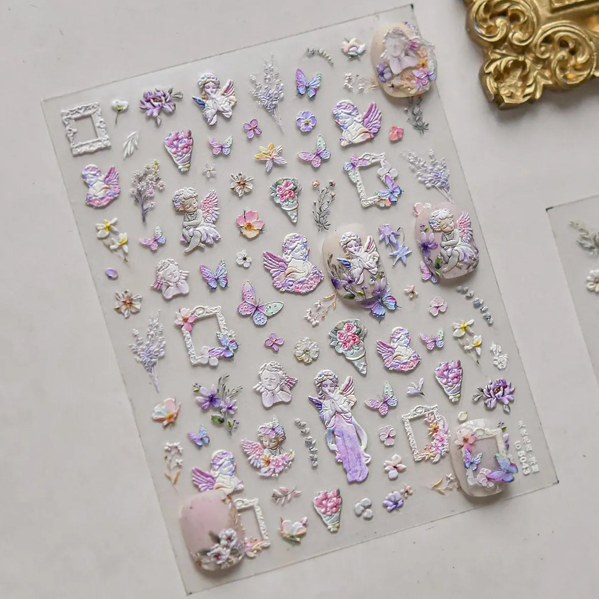 Coquette Angel & Floral 5D Nail Stickers