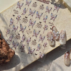 Coquette Aesthetic 5D Butterfly & Rose Nail Stickers - Holographic Script Decals