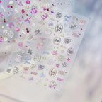 Coquette Cherry & Love Heart 3D Nail Stickers 5538