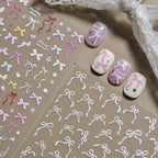 Coquette Ribbon Bow Nail Stickers 5515