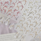 Coquette Ribbon Bow Nail Stickers 5515