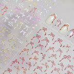 Coquette Ribbon Bow Nail Stickers 5515
