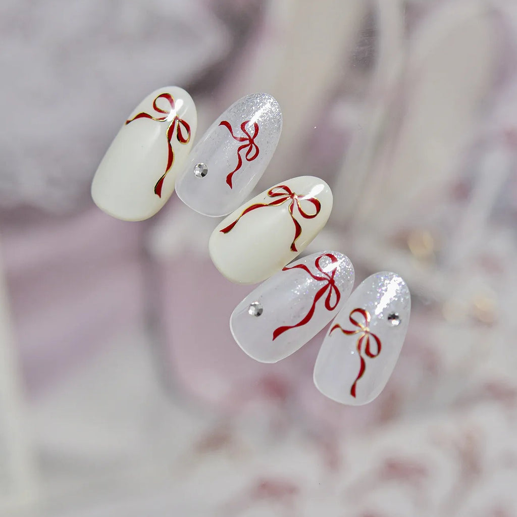 Coquette Ribbon Bow Nail Stickers 5515